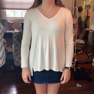 White House Black Market Cream Blouse